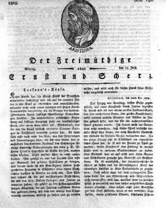 Nro. 140, Montag den 15. July