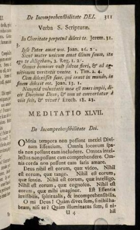 311-319, Meditatio XLVII - CLV