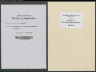 Amt Schlüsselburg - Bauerschaft Ilvese: Unterlagen der Revisionskommission - Band 1