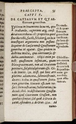 Caput V. De Causarum Et Quaestionum generibus.