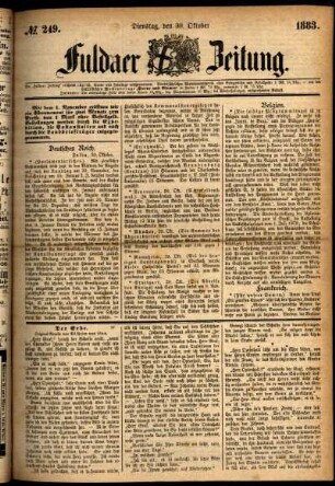 Ausgabe vom Dienstag, den 30. Oktober 1883.