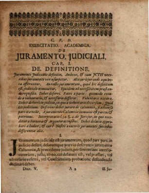 Exercitatio acad. de iuramento iudiciali