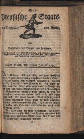 26stes Stück, den 29sten Junius 1799
