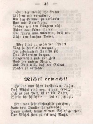 Michel erwacht!