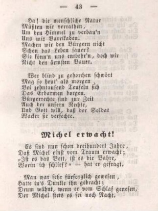 Michel erwacht!