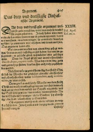Das drey und dreissigste Anhaltische Argument.