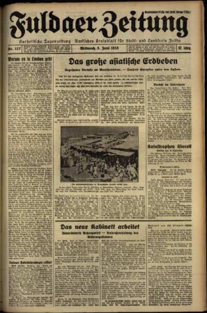 Erste Ausgabe vom Mittwoch, den 05. Juni 1935.