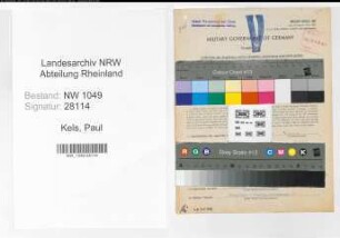 Entnazifizierung Paul Kels , geb. 22.04.1896 (Geschaeftsfuehrer)