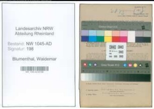 Entnazifizierung Waldemar Blumenthal , geb. 27.08.1913 (Angestellter)