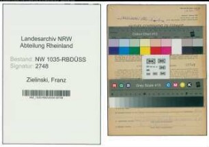 Entnazifizierung Franz Zielinski , geb. 08.08.1898 (Loeschmeister)