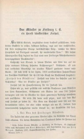 241-261 Das Münster zu Freiburg i. B. : ein Herold künstlerischer Freiheit