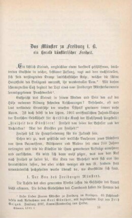 241-261 Das Münster zu Freiburg i. B. : ein Herold künstlerischer Freiheit