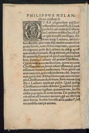Philippus Melanchton cuidam. S.