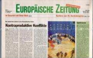 Wochenzeitung der Europäischen Union "Europäische Zeitung"