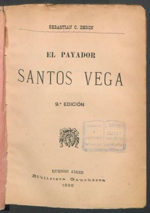 El payador Santos Vega