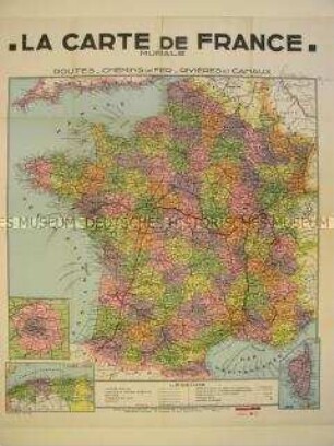 Verwaltungskarte von Frankreich