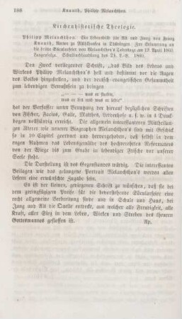 188 Kirchenhistorische Theologie