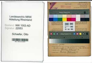 Entnazifizierung Otto Schaefer, geb. 19.02.1899 (Arbeiter)