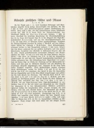 Kämpfe zwischen Aisne und Maas