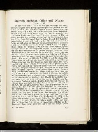 Kämpfe zwischen Aisne und Maas