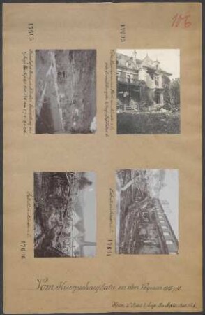 Villa Hartmann im Park von Münster i. E., erste Feuerstellung der 3./bayr.Fuß Art Btl 6