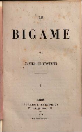 Le bigame, 1