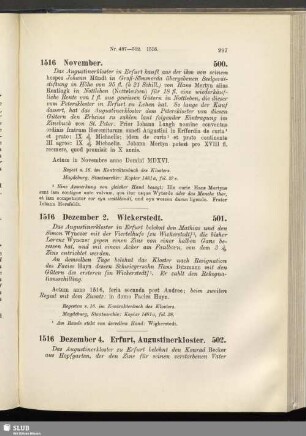 501. 1516, Dezember 2. Wickerstedt