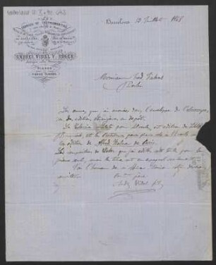 Brief an Friedrich Wilhelm Jähns : 13.07.1868
