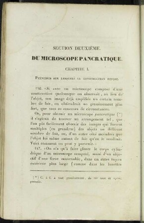 SECTION DEUXIÈME. DU MICROSCOPE RANCRATIQUE