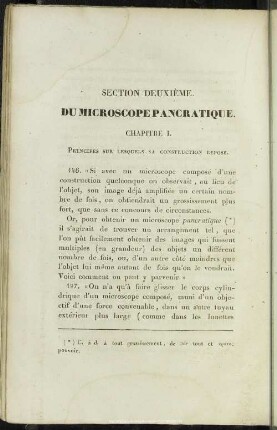 SECTION DEUXIÈME. DU MICROSCOPE RANCRATIQUE