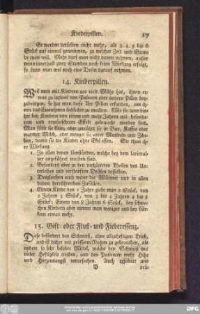 15. Gift- oder Fluß- und Fieberessenz.