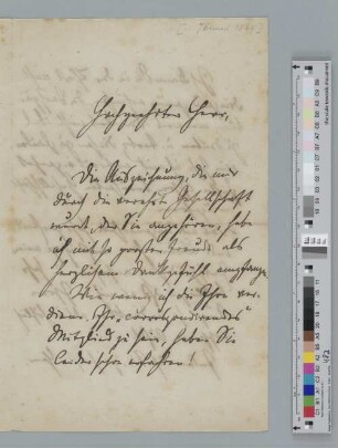 Brief an W. F. Loman