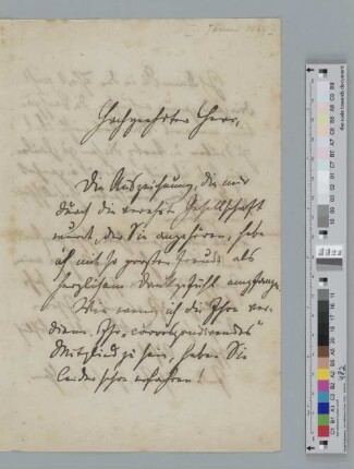 Brief an W. F. Loman