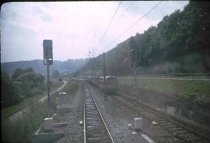 Epfendorf Zugkreuzung Führerstandsmitfahrt auf 221 104