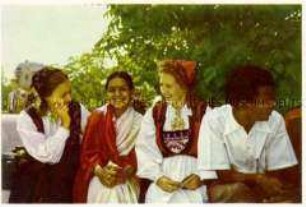 Postkarte zu den III. Weltfestspielen der Jugend und Studenten in Berlin