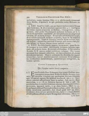 Caput Vigesimum Quartum. De Vatibus veris tertii temporis.