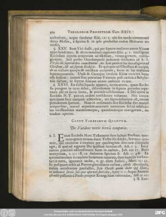 Caput Vigesimum Quartum. De Vatibus veris tertii temporis.