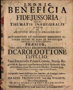 Beneficia fideiussoria