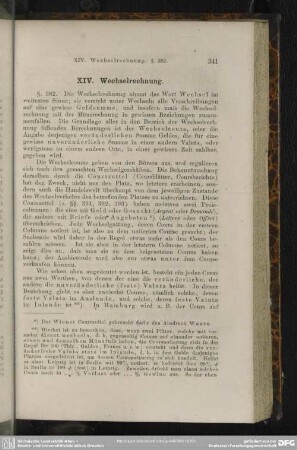 XIV. Wechselrechnung