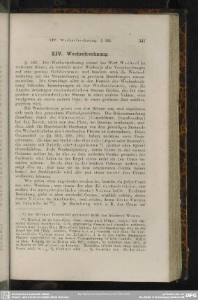 XIV. Wechselrechnung