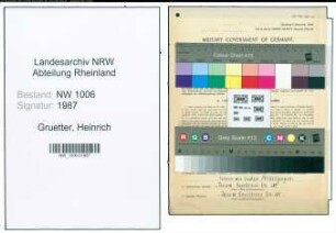 Entnazifizierung Heinrich Gruetter , geb. 22.08.1893 (Gastwirt)