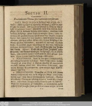 Sectio II. Continens Enodationem Textus pro varietate versionum.