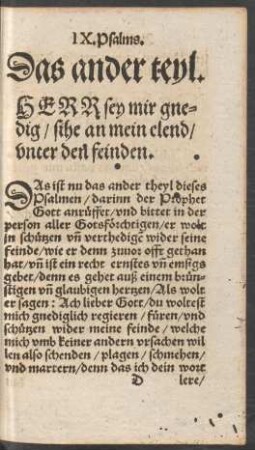 Das ander teyl. Herr sey mir gnedig ...