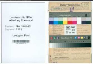 Entnazifizierung Paul Luettgen , geb. 12.12.1885 (Schlosser)