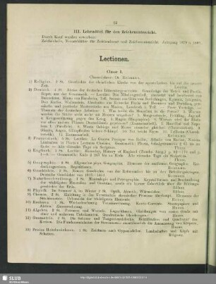 Lectionen