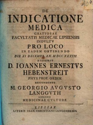De indicatione medica