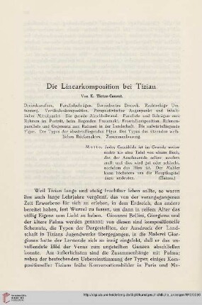 Die Linearkomposition bei Tizian