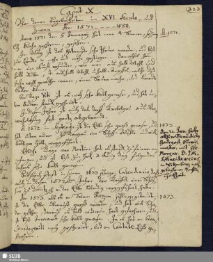 Caput X. Von denen Begebenheiten im XVI. Seculo, und zwar An. 1571-1580.
