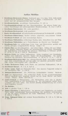 Antikes Mobiliar (Nr. 1-112)