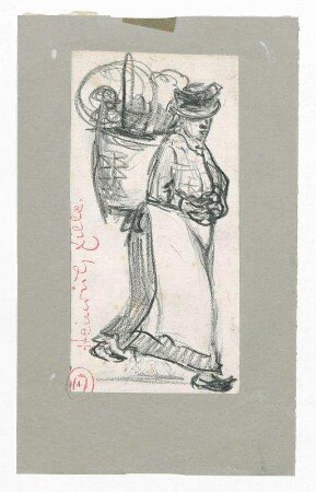 Frau mit Korb